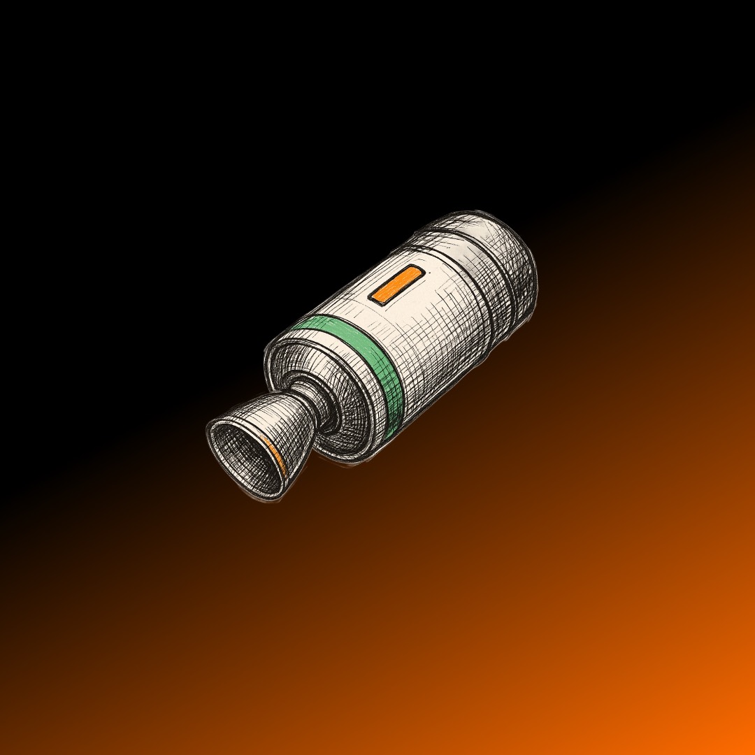 CDM image for a rocket body