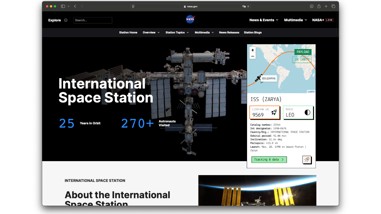 OBDH Space widgets for nasa.com